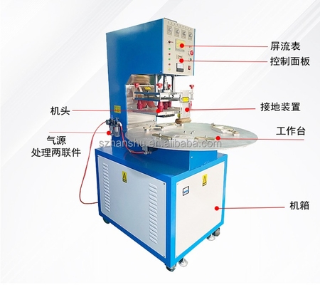 Manual 3 Stations High Frequency PVC PET Double Blister Paper Printed Card Blister Packing Machine for Plastic Clamshell Sealing