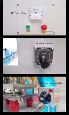 Manual 3 Stations High Frequency PVC PET Double Blister Paper Printed Card Blister Packing Machine for Plastic Clamshell Sealing